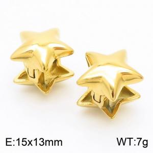 Trendy and personalized stainless steel star ear clip - KE112204-WGJD