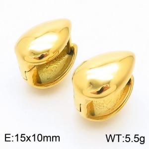 Trendy and personalized stainless steel water drop ear clip - KE112205-WGJD