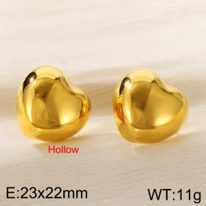 Stainless steel hollow earrings - KE112209-K