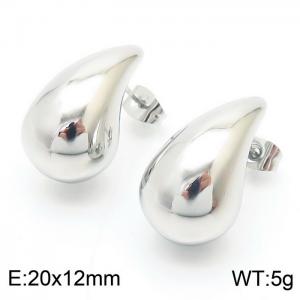 Popular Jewelry Stainless Steel Drops Shape Earrings Gift Stud Earrings - KE112212-KFC