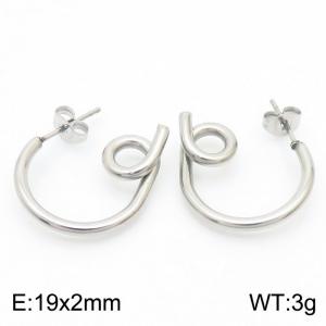 Niche personality symbol stainless steel lady earrings - KE112270-YX