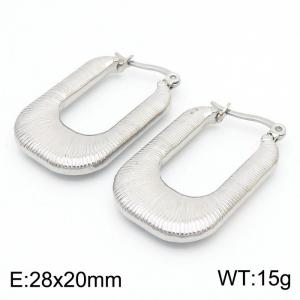 European and n style U-shaped stainless steel earrings for ladies - KE112276-YX