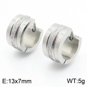 Stainless steel jewelry personalized men's and women's earrings - KE112485-XY