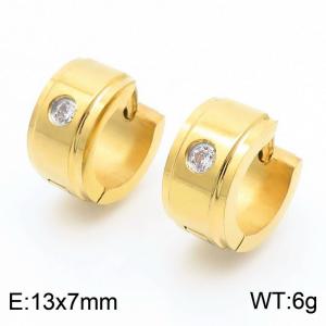 Personalized electroplated gold stainless steel earrings - KE112496-XY