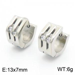 Personalized geometric stainless steel earrings for men and women - KE112497-XY