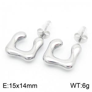 Women Stainless Steel Right Angle Hook Earrings - KE112578-MZOZ