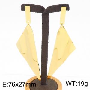 European and American Fashion Stainless Steel triangle Earrings for Women - KE112631-BI