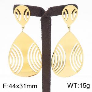 European and American Fashion Stainless Steel Earrings for Women - KE112634-BI