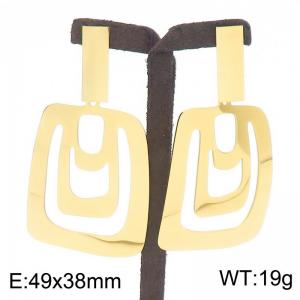 European and American Fashion Stainless Steel Earrings for Women - KE112638-BI
