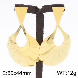 European and American Fashion Stainless Steel Earrings for Women - KE112642-BI