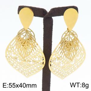 European and American Fashion Stainless Steel Earrings for Women - KE112648-BI