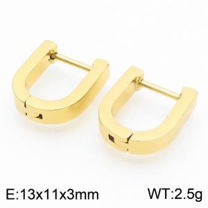 U-shaped gold stainless steel ear buckle - KE112743-YN