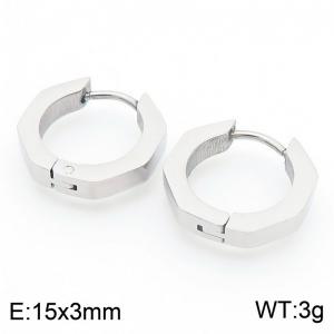 O-shaped 15 * 3mm steel stainless steel ear buckle - KE112744-YN