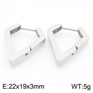 Triangle 22 * 3mm steel stainless steel ear buckle - KE112774-YN
