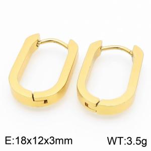 U-shaped 18 * 3mm gold stainless steel ear buckle - KE112775-YN