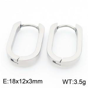 U-shaped 18 * 3mm steel colored stainless steel ear buckle - KE112776-YN