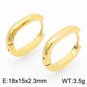U-shaped 18 * 2.3mm gold stainless steel ear buckle - KE112778-YN