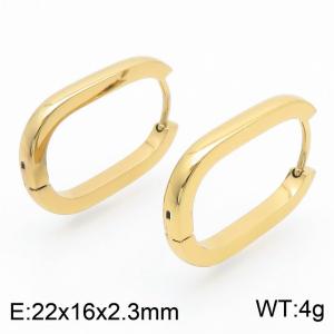 U-shaped 22 * 2.3mm gold stainless steel ear buckle - KE112779-YN