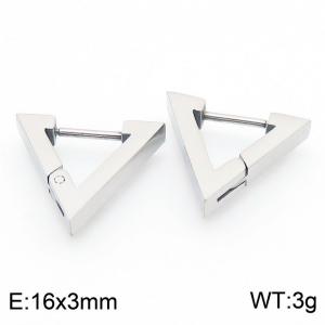 Triangle 16 * 3mm steel stainless steel ear buckle - KE112780-YN