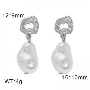 Monet Garden Baroque Pearl Light Luxury High End Earrings - KE112897-MZOZ