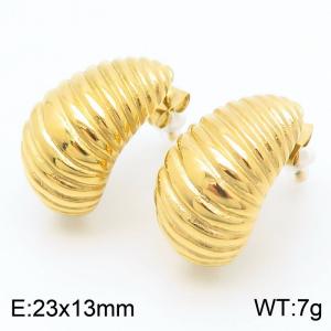 SS Gold-Plating Earring - KE112916-KFC