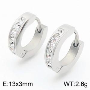 Stainless Steel Stone&Crystal Earring - KE112931-GC