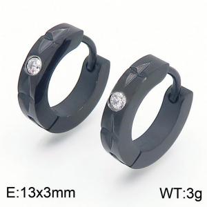 Stainless Steel Stone&Crystal Earring - KE112977-XY