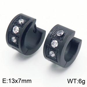 Stainless Steel Stone&Crystal Earring - KE112981-XY