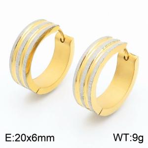 SS Gold-Plating Earring - KE113002-XY