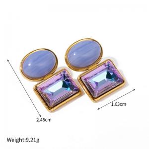 Stainless steel double-layer earrings - KE113008-WGJD