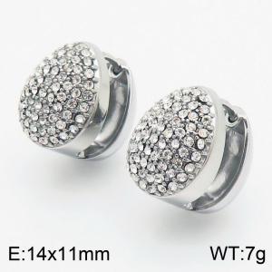 Stainless Steel Stone&Crystal Earring - KE113021-KFC
