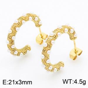 SS Gold-Plating Earring - KE113138-KFC