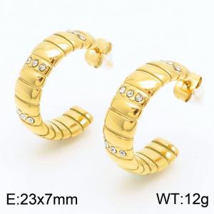 SS Gold-Plating Earring - KE113142-KFC