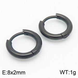 Stainless Steel Black-plating Earring - KE113159-ZZ