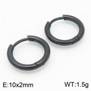 Stainless Steel Black-plating Earring - KE113163-ZZ