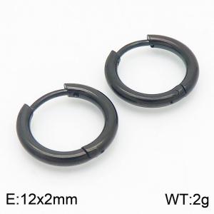 Stainless Steel Black-plating Earring - KE113167-ZZ