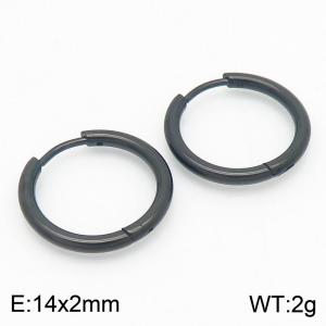 Stainless Steel Black-plating Earring - KE113171-ZZ