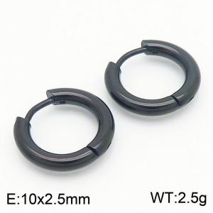 Stainless Steel Black-plating Earring - KE113191-ZZ