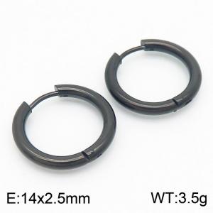 Stainless Steel Black-plating Earring - KE113199-ZZ