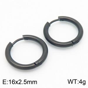 Stainless Steel Black-plating Earring - KE113202-ZZ
