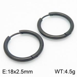 Stainless Steel Black-plating Earring - KE113207-ZZ