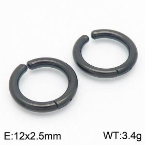 Stainless Steel Black-plating Earring - KE113219-ZZ