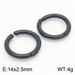 Stainless Steel Black-plating Earring - KE113223-ZZ