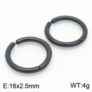 Stainless Steel Black-plating Earring - KE113227-ZZ