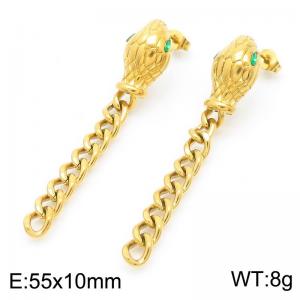 Stainless Steel Stone&Crystal Earring - KE113281-HM