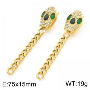 Stainless Steel Stone&Crystal Earring - KE113282-HM