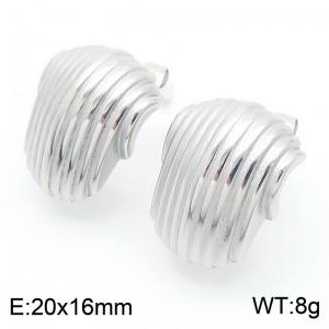 Stainless steel color earrings - KE113392-KFC