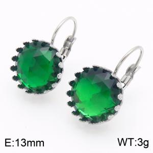 Stainless Steel Stone&Crystal Earring - KE113464-Z