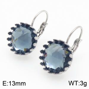 Stainless Steel Stone&Crystal Earring - KE113468-Z