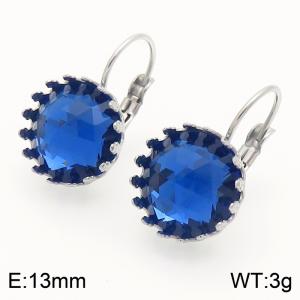 Stainless Steel Stone&Crystal Earring - KE113470-Z